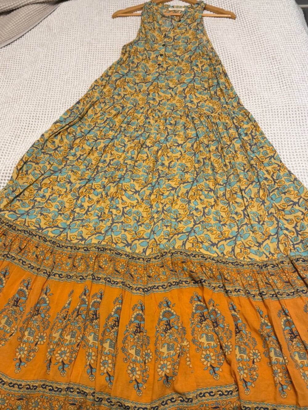 Spell & The Gypsy Gold Delirium Maxi Dress NWOT Small Boho Rare - Picture 10 of 15